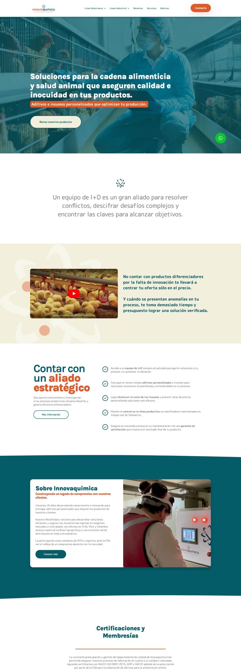 Captura del sitio de Innovaquímica